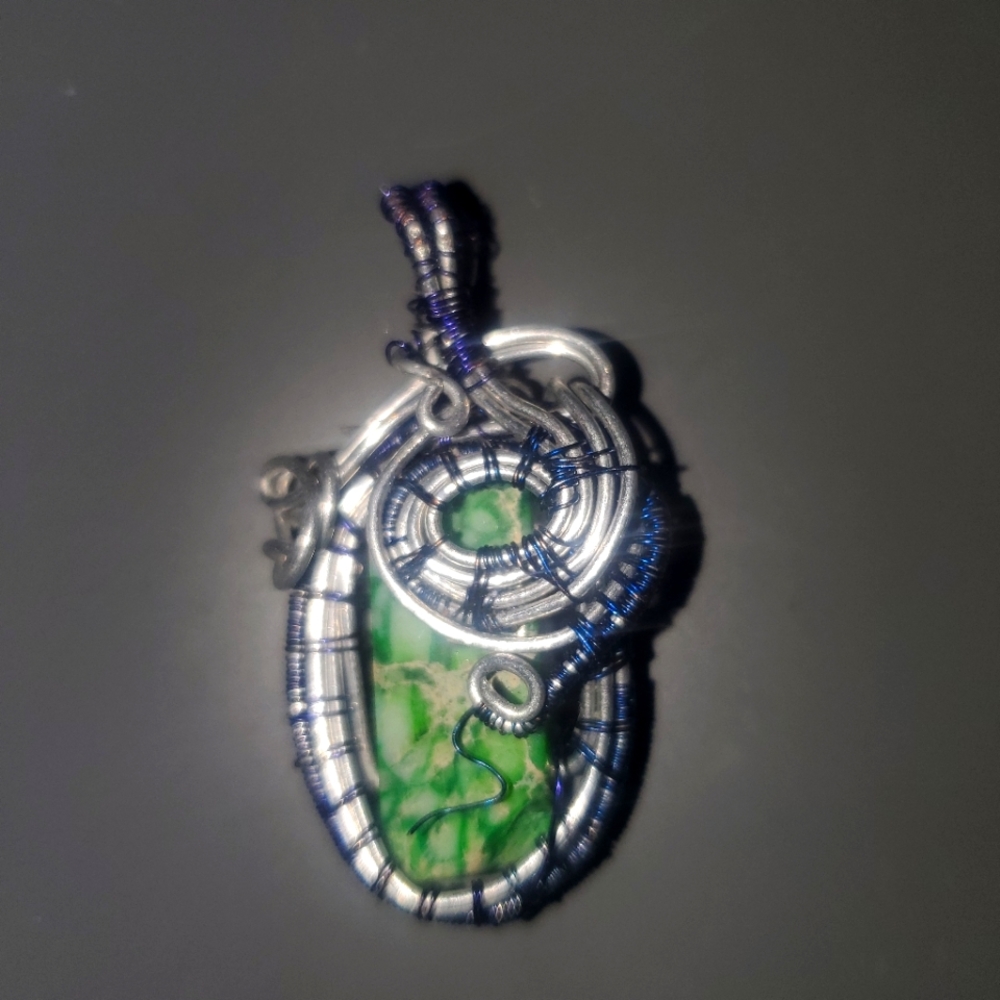 Moss Agate "Penelope" Pendant